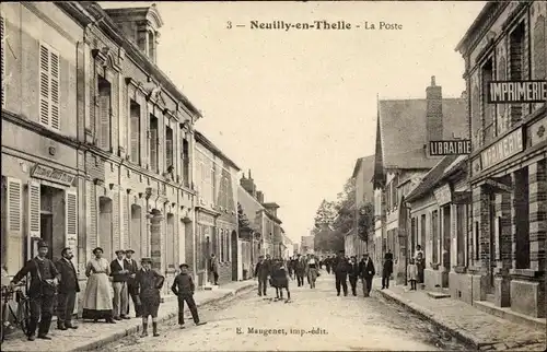 Ak Neuilly en Thelle Oise, La Poste, Anwohner