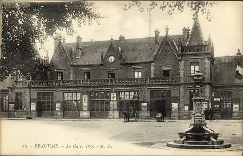 Ak Beauvais Oise, La Gare