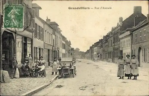 Ak Grandvilliers Oise, Rue d'Aumale