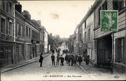 Ak Barentin Seine Maritime, Rue Nationale