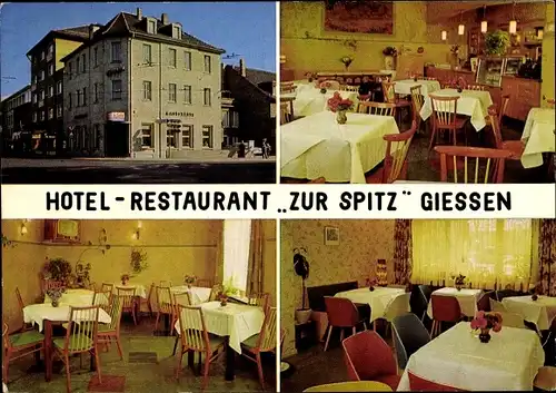 Ak Gießen an der Lahn Hessen, Hotel-Restaurant Zur Spitz