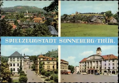 Ak Sonneberg in Thüringen, Teilansicht, Deutsches Spielzeugmuseum, Beethovenstraße, Sternwarte