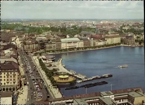 Ak Hamburg Mitte Neustadt, Jungfernstieg und Binnenalster