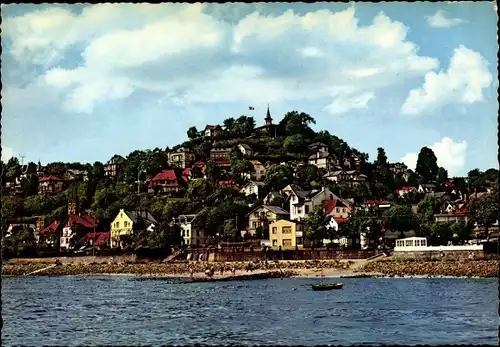 Ak Hamburg Altona Blankenese, Süllberg vom Wasser aus gesehen