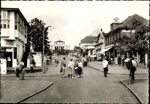 Ak Nordseebad Wangerooge in Ostfriesland, Zedeliusstraße, Ortspartie, Restaurant