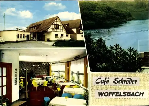 Ak Woffelsbach Simmerath Eifel, Seecafé Restaurant, Innenansicht, Wasserpartie