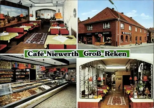 Ak Groß Reken in Westfalen, Café Bäckerei Niewerth, Kuchenauslage