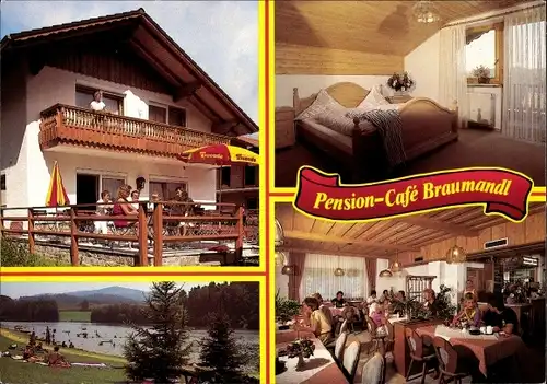 Ak Eging am See am Bayerischen Wald, Pension Café Braumandl, Rohrbachholz 19