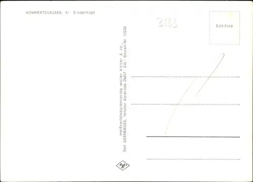 Ak Hommertshausen Dautphetal Hessen, Kirche, Teilansicht, Dorfgemeinschaftshaus