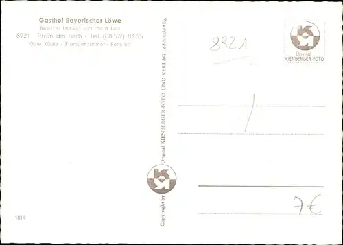 Ak Prem am Lech Oberbayern, Gasthof Bayerischer Löwe