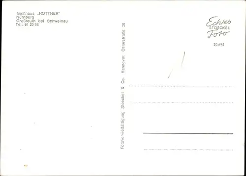 Ak Großreuth hinter der Veste Nürnberg in Mittelfranken Bayern, Gasthaus Rottner