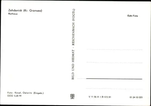 Ak Zehdenick in Brandenburg, Rathaus, Radfahrer