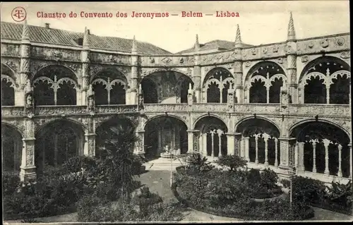 Ak Belem Lisboa Lissabon Portugal, Claustro do Convento dos Jeronymos