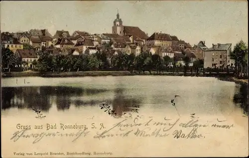 Ak Ronneburg in Thüringen, Blick auf den Ort