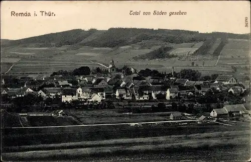 Ak Remda Rudolstadt in Thüringen, Totalansicht von Süden