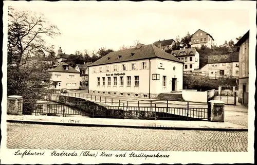 Ak Stadtroda in Thüringen, Kreis- und Stadtsparkasse