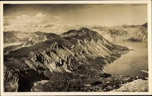 Ak Montenegro, Boka Kotorska Bocche di Cattaro, Blick vom Lovcen