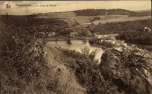 Ak Anseremme Dinant Wallonien Namur, Vue prise de Moniat