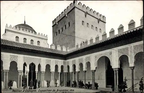 Ak Brüssel, Weltausstellung 1910, Pavillon d'Espagne
