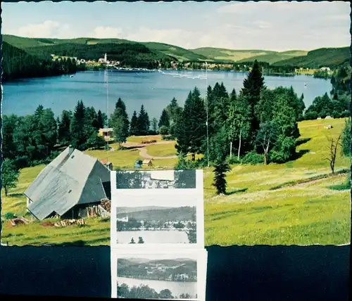 Leporello Ak Titisee Neustadt im Schwarzwald, Hütte, Berge, Panorama