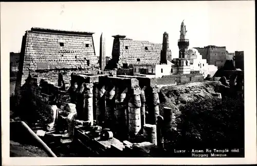Ak Luxor Ägypten, Amen Ra Temple and Haggag Mosque