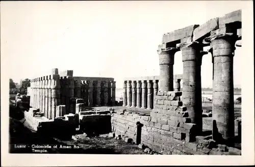 Ak Luxor Ägypten, Colonnade of Amen Ra Temple