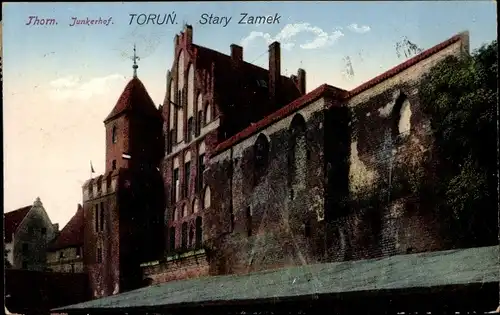 Ak Toruń Thorn Westpreußen, Partie am Junkerhof, Kirche