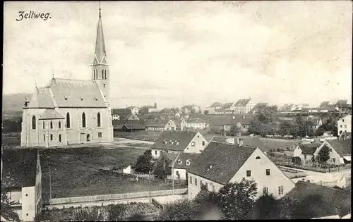 Ak Zeltweg Steiermark, Ortsansicht, Kirche