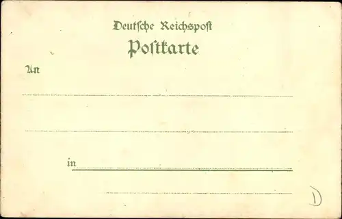 Litho Osterholz Scharmbeck in Niedersachsen, Bahnhofshotel, Bahnhof, Kriegerdenkmal, Postamt