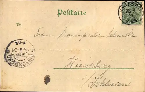 Litho Wassersleben Harrislee in Schleswig Holstein, Gastwirtschaft Geschw. Tretzel, Föhrde