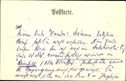 Litho Süderbrarup in Schleswig Holstein, Kirche, Handlung C. Franzen