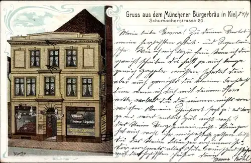 Litho Kiel, Münchener Bürgerbräu, Schumacherstraße 20