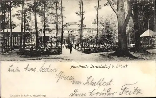 Ak Hansestadt Lübeck, Forsthalle Israelsdorf