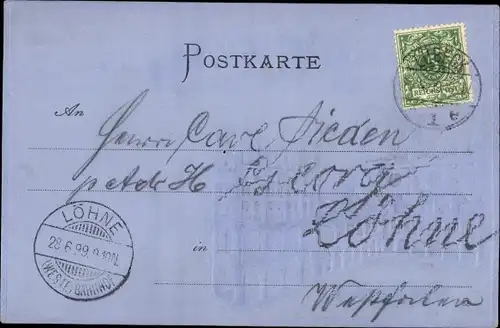 Präge Ak Hansestadt Lübeck, Rathaus