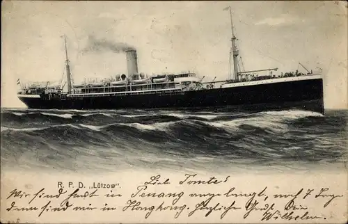 Ak Dampfer Lützow, Norddeutscher Lloyd Bremen NDL