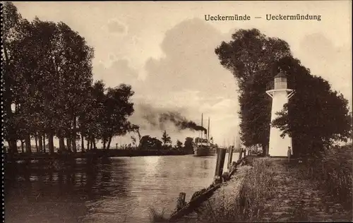 Ak Ueckermünde in Mecklenburg Vorpommern, Ueckermündung