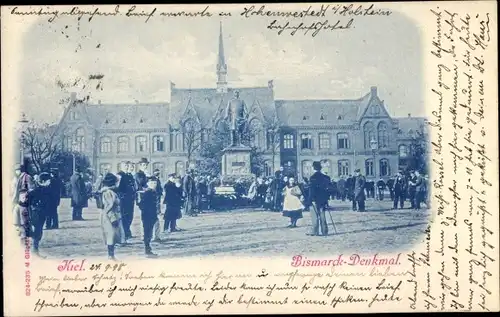 Ak Kiel Schleswig Holstein, Bismarck-Denkmal