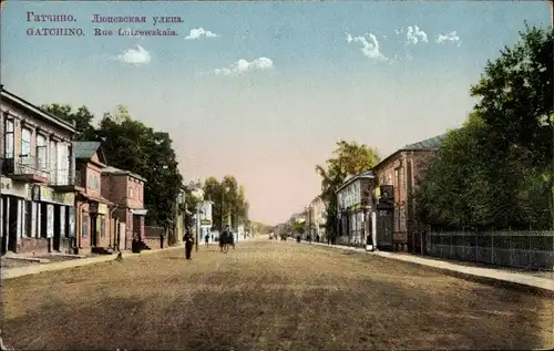 Ak Gatchino Gattschina Russland, Rue Lutzewskaia