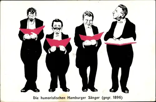 Ak Humoristische Hamburger Sänger, gegründet 1896