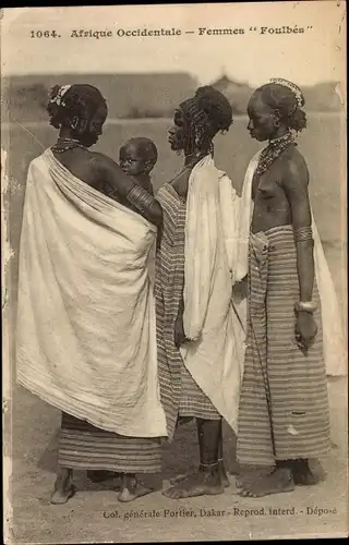 Ak Afrique Occidentale, Femmes Foulbes