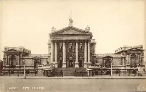 Ak London City England, Tate Gallery, Außenansicht