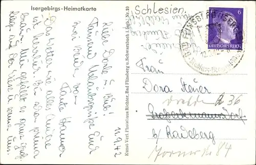 Ak Świeradów Zdrój Bad Flinsberg Schlesien, Blick z. Heufuderbaude u. Kurhaus