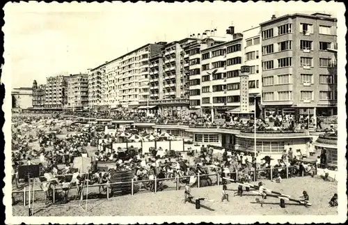 Ak Oostende Ostende Westflandern, Strand, Badegäste