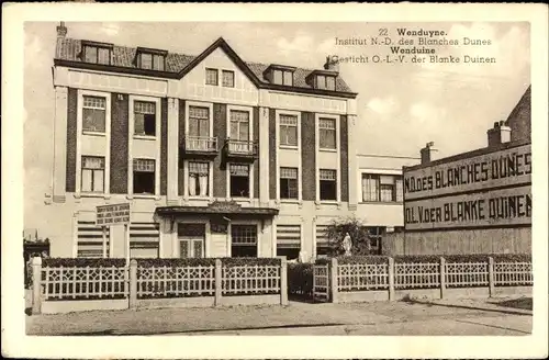 Ak Wenduine Wenduyne De Haan Westflandern, Institut N.-D. des Blanches Dunes