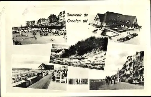 Ak Middelkerke Westflandern, Strand, Dünen, Strandpromenade