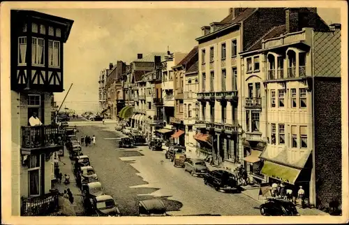 Ak Middelkerke Westflandern, Rue Paul de Smet de Naeger, Autos