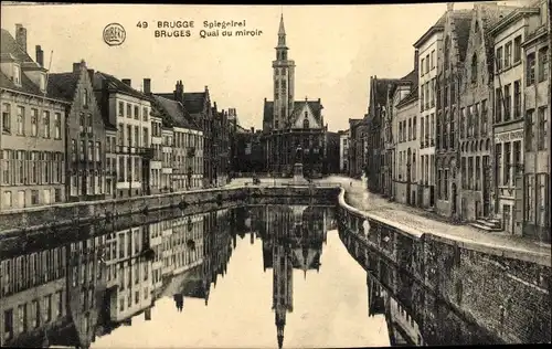 Ak Bruges Brügge Flandern Westflandern, Spiegelrei