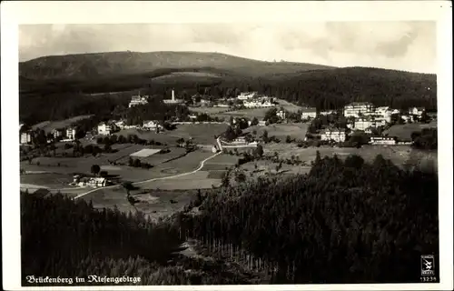 Ak Karpacz Górny Brückenberg Krummhübel Riesengebirge Schlesien, Panorama, Pension Mandel