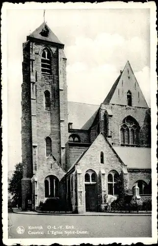 Ak Kortrijk Courtrai Westflandern, L'Eglise Notre Dame