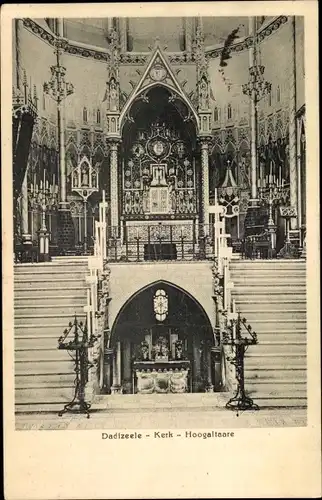 Ak Dadizele Dadizeele Moorslede Westflandern, Kerk, Hoolgaltaare